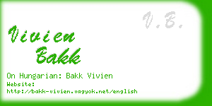 vivien bakk business card